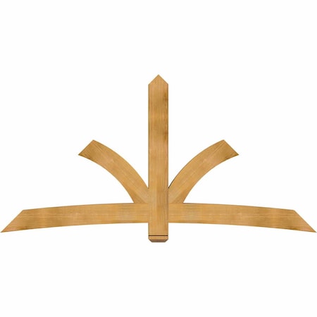 Ekena Millwork Davenport Rough Sawn Timber Gable Bracket, Western Red Cedar, 96"W x 48"H x 4"D x 6"F, 12/12 Pitch GBW096X48X0406DAV00RWR